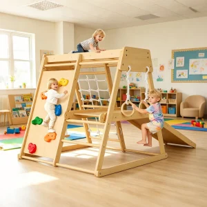 6 In 1 Wooden Indoor Jungle Gym